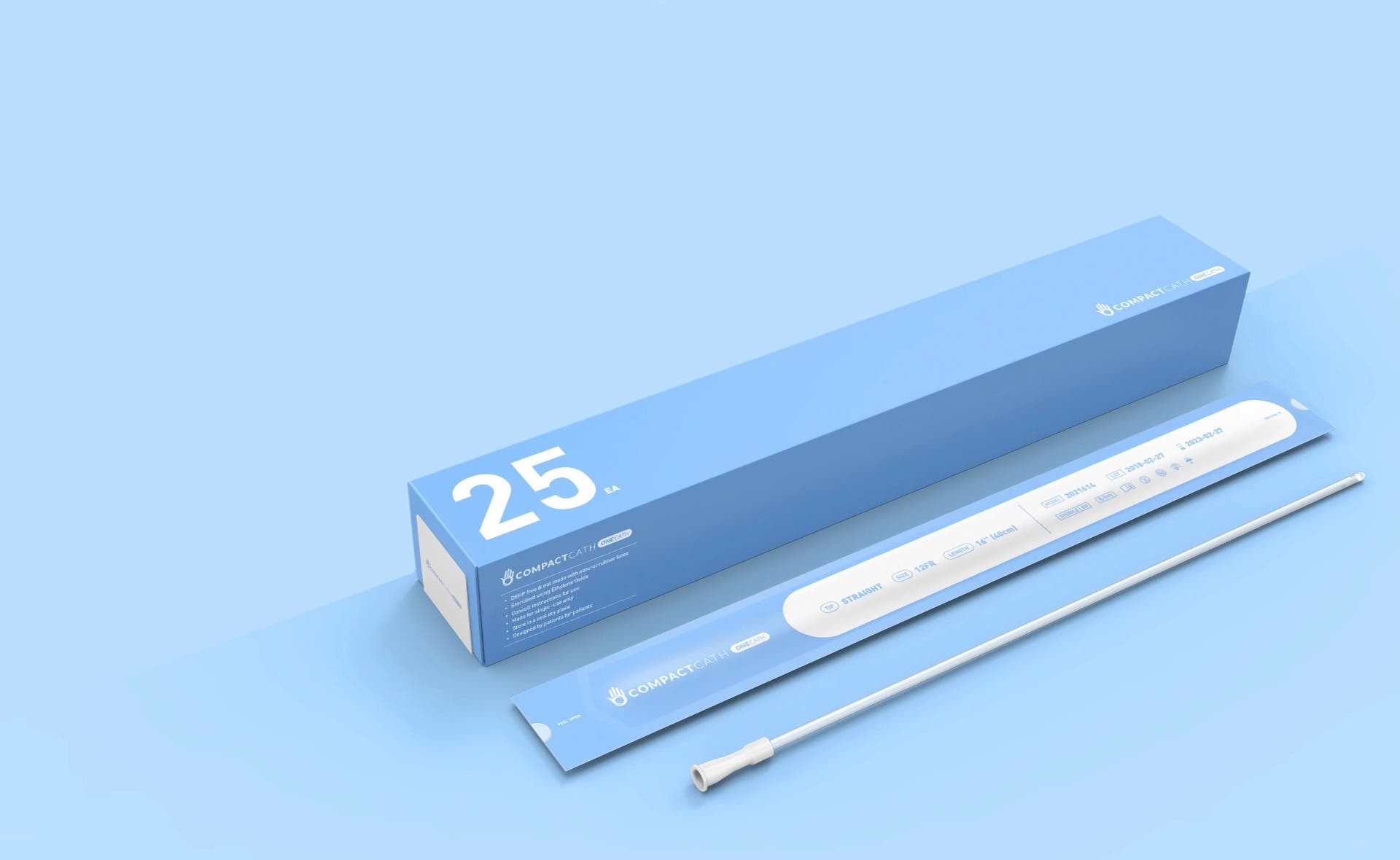 OneCathIntermittentUrinaryCatheter,16length.