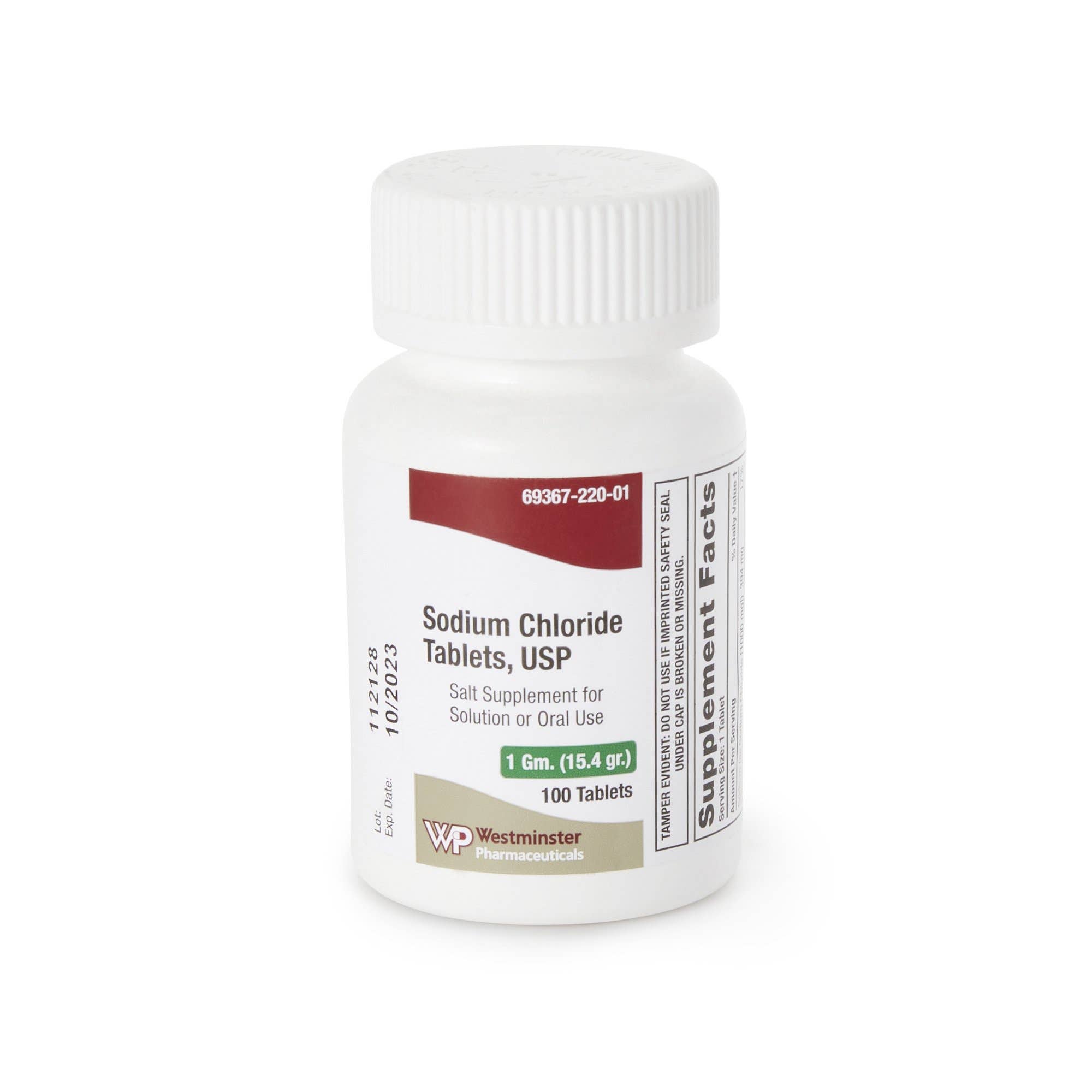 SodiumChlorideSupplement1GramStrengthTablet100perBottle-BT/1