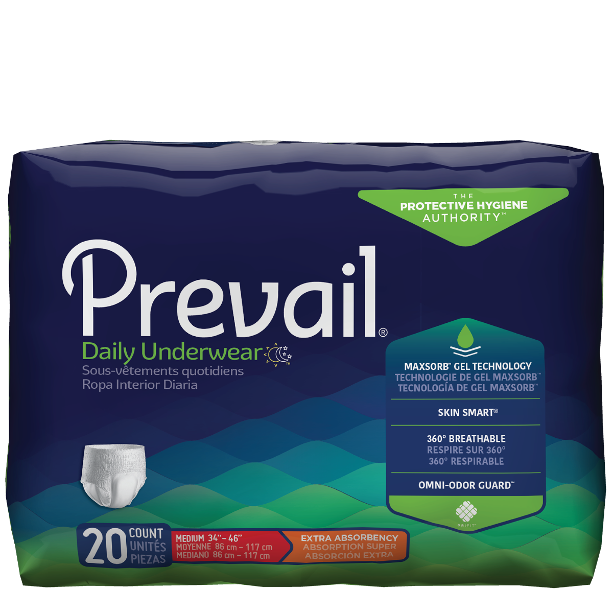 PrevailExtraProtectiveUnderwear-ExtraAbsorbency,Unisex