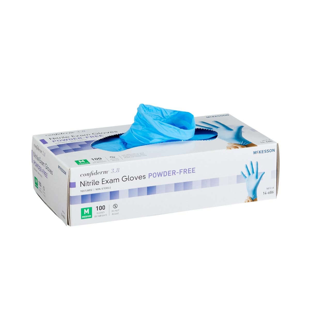 McKessonConfiderm®3.8NitrileExamGlove,Blue