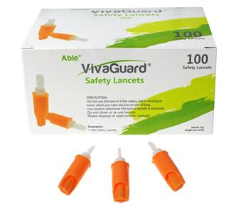 Able®Vivaguard®SafetyLancets,28G,100/BX