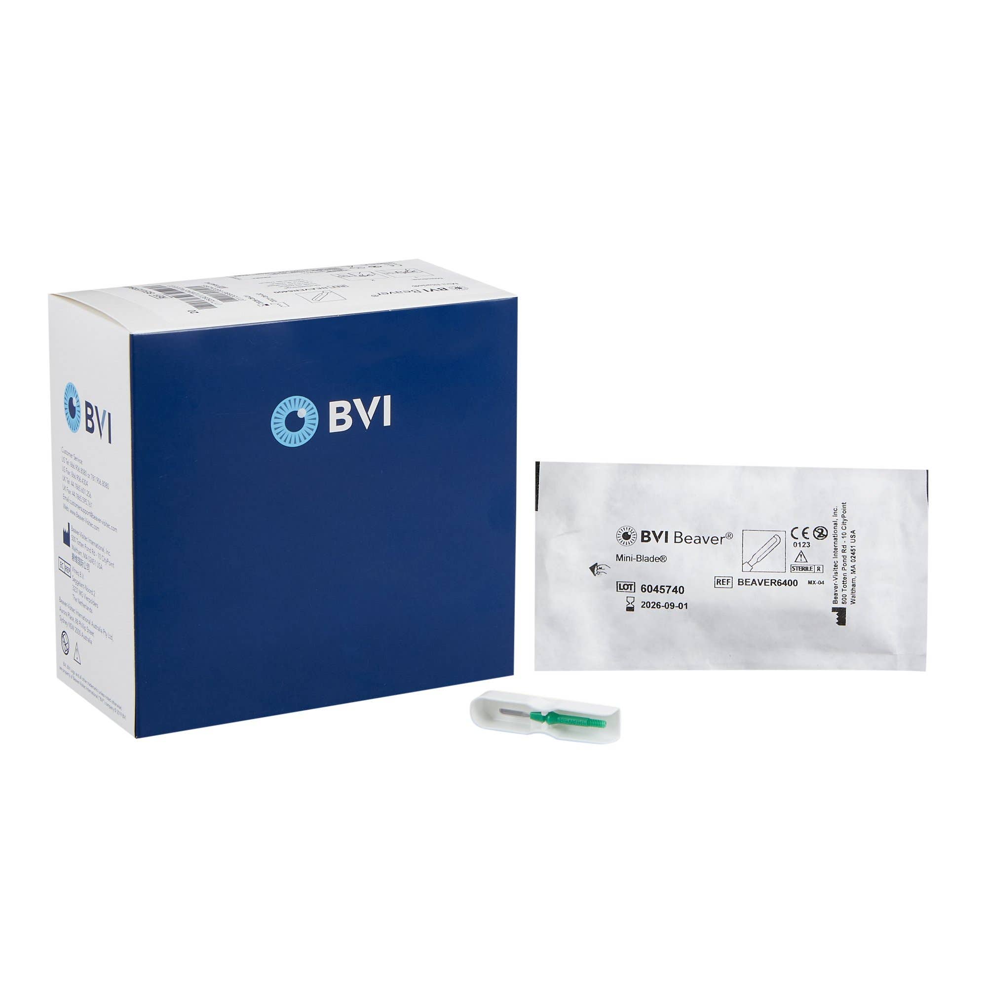 SurgicalBladeBeaver6400Mini-BladeStainlessSteelNo.6400SterileDisposableIndividuallyWrapped-20/BX