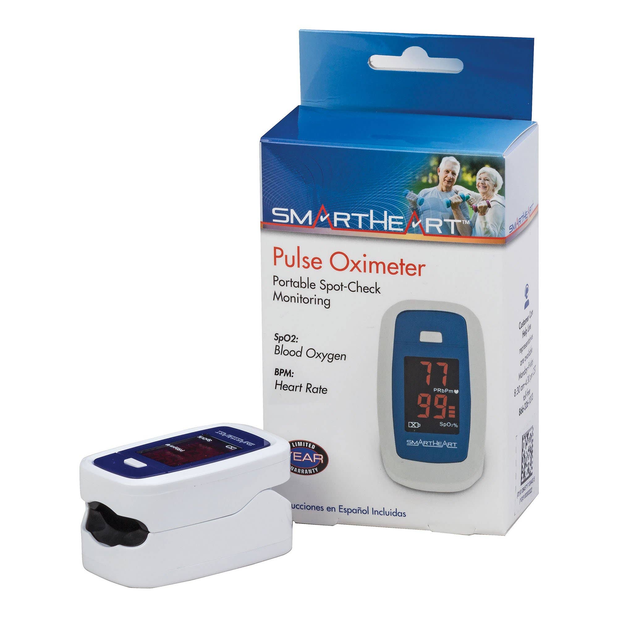 SmartHeartFingertipPulseOximeterforBloodOxygenSaturation,Economy