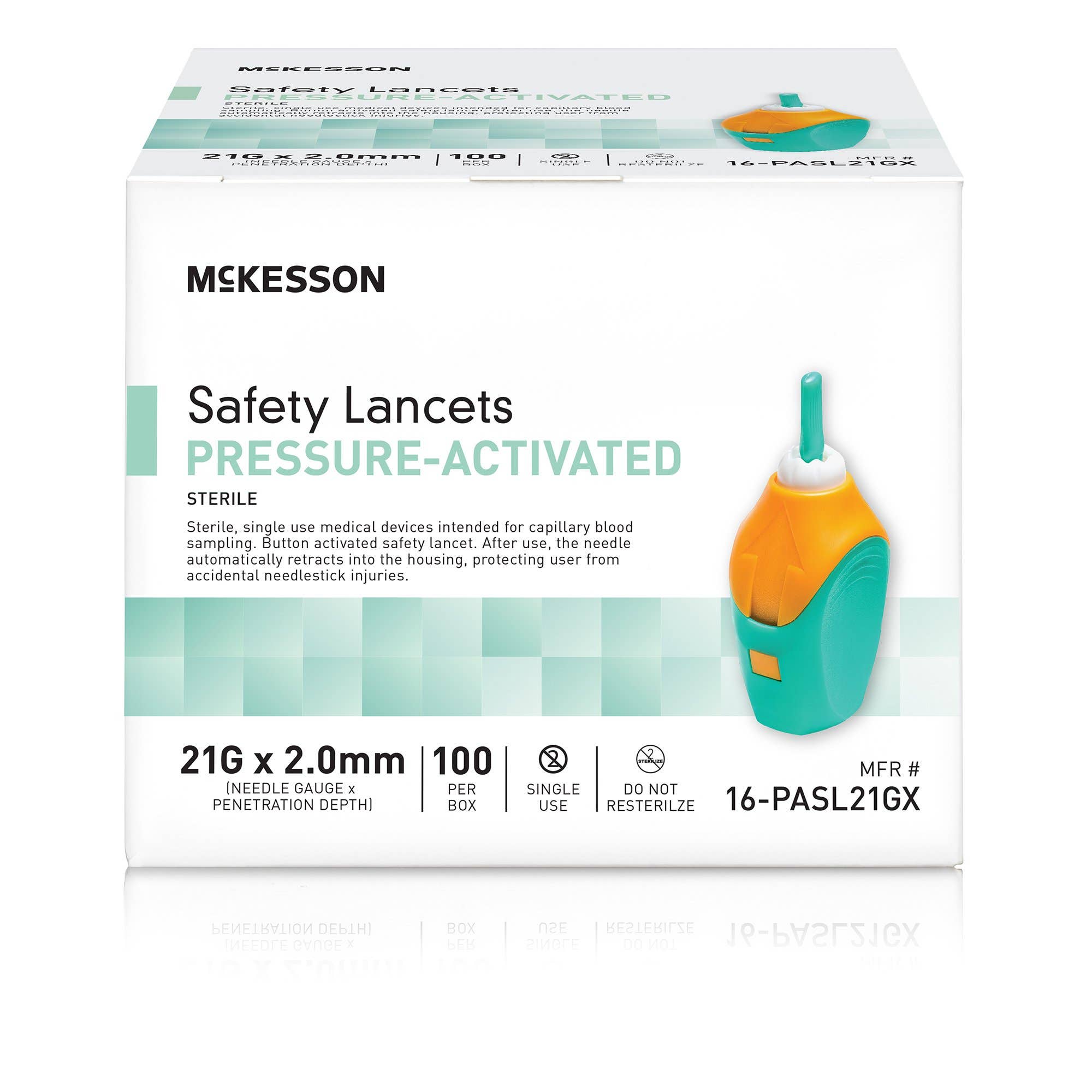 SafetyLancetMcKessonRetractablePressureActivatedFinger