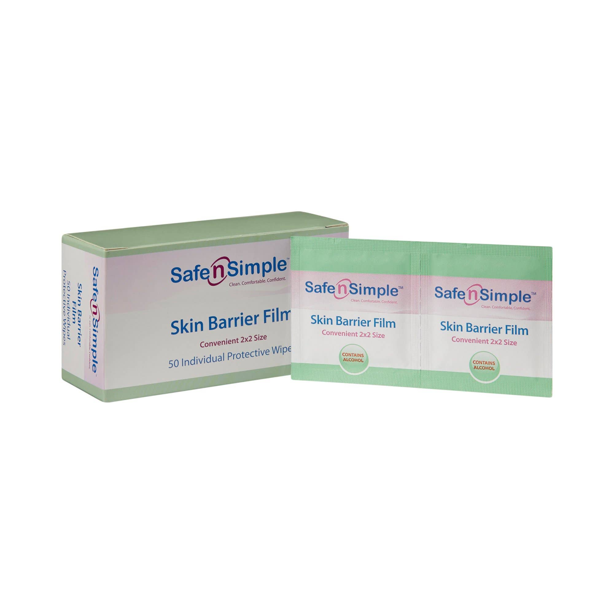 SkinBarrierWipeSafeNSimple43%20%StrengthIsopropylAlcoholButylEsterofPVM/MACopolymerIndividualPacketNonSterile
