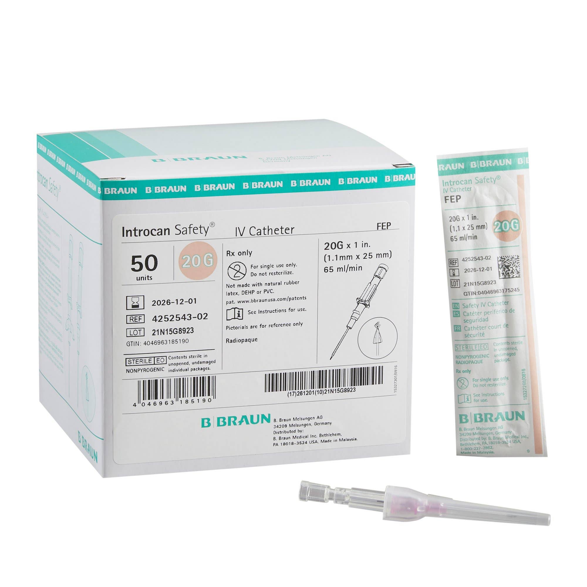 PeripheralIVCatheterMcKesson22Gauge1InchWithoutSafety