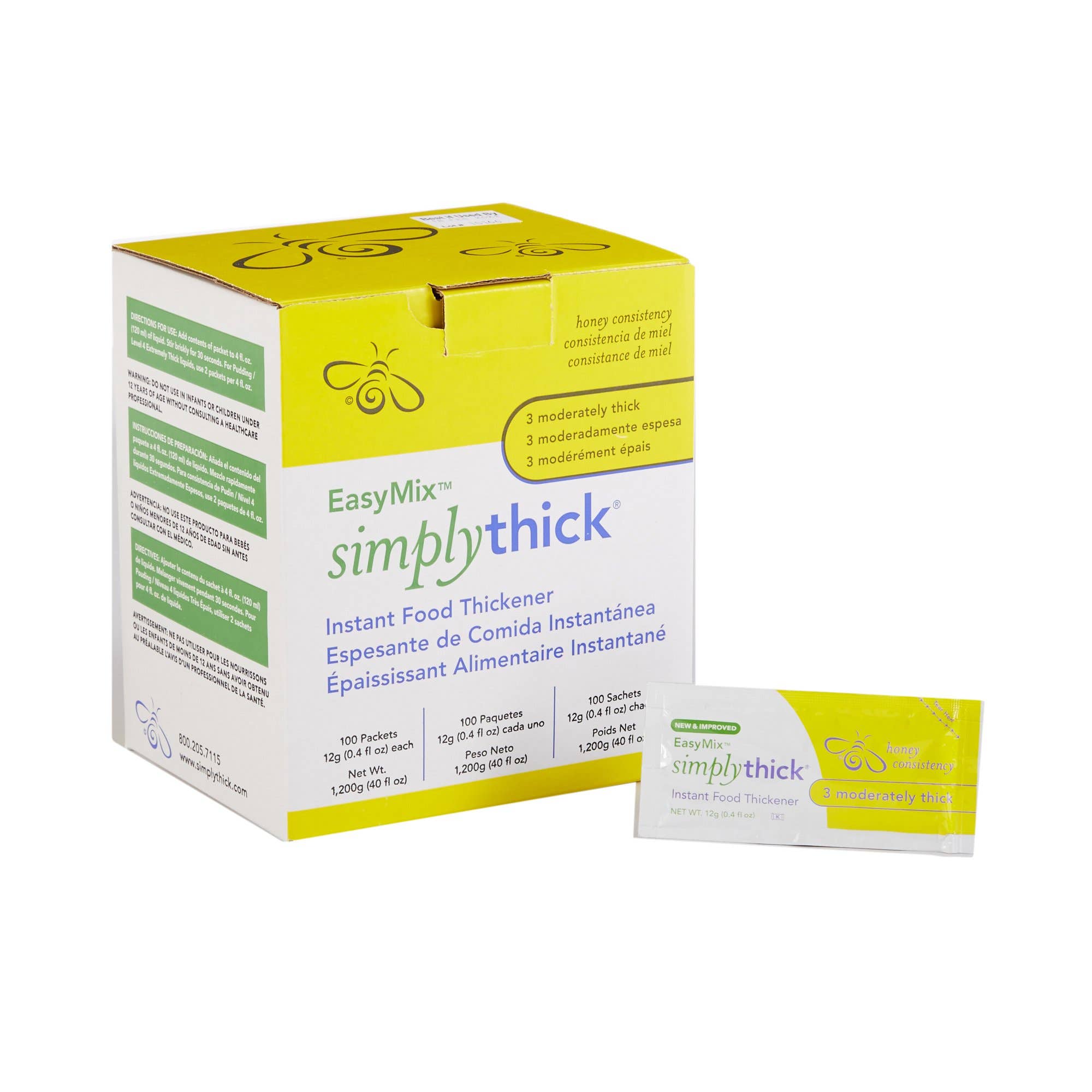 EasyMix™SimplyThick®FoodThickener,HoneyConsistency,12-gramPacket