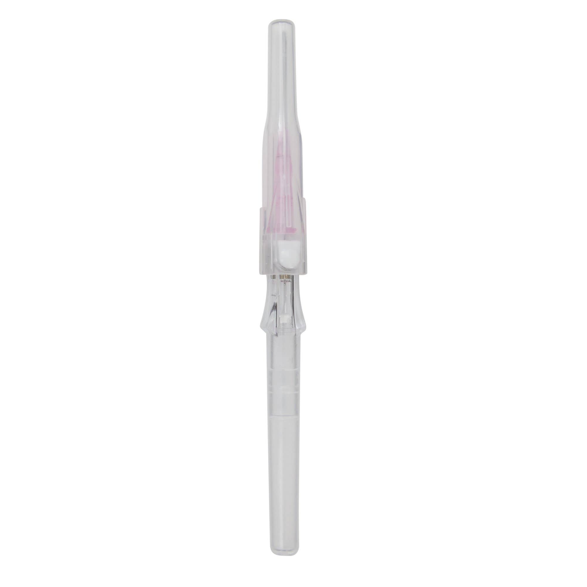 Peripheral IV Catheter Insyte Autoguard BC 20 Gauge 1 Inch Button Retracting Safety Needle