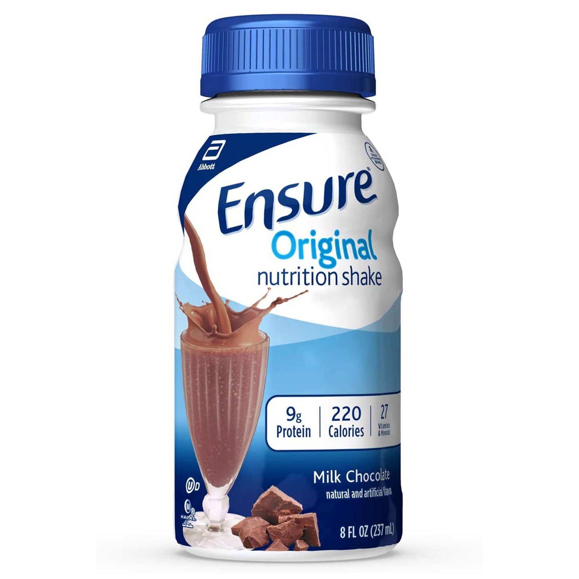 EnsureOriginalChocolateOralSupplement,8oz.Bottle