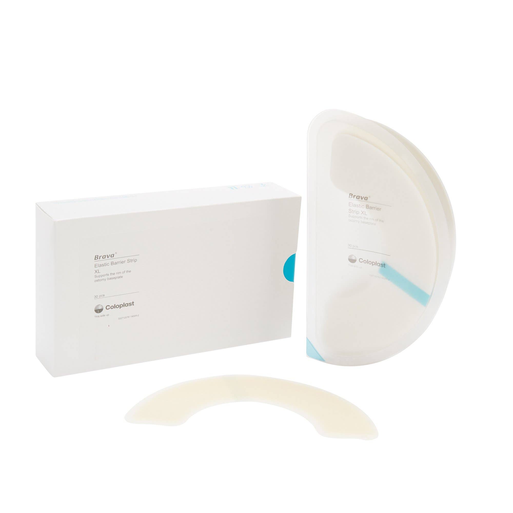 SkinBarrierStripBravaMoldable,StandardWearAdhesivewithoutTapeUniversalSystemHydrocolloid1/2CurveX-Large