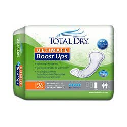 TotalDry Ultimate Boost Ups Absorbency Incontinence Booster Pad, 16½-Inch Length