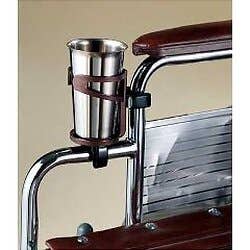 Wheelchair Beverage Holder - Black - fits desk arm wheelchairs - Each