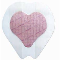 PolyMem Shapes Sacral Dressing - 7.2" x 7.8" Adhesive, 4.5" x 4.7" Pad - Case of 20
