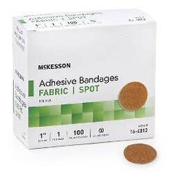 McKesson Adhesive Spot Bandage, Beige 1-inch diameter