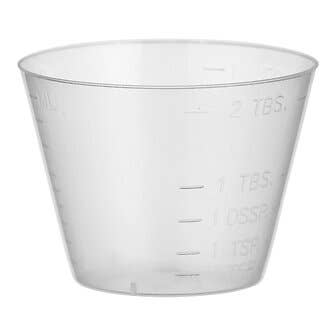 Graduated Medicine Cup McKesson 1 oz. Plastic Disposable - Translucent - Case of 5000