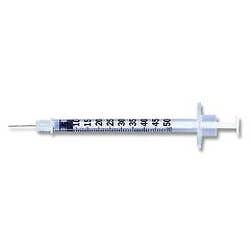 1/2 mL Lo-Dose Insulin Syringe 28g x 1/2" Micro-Fine IV Needle - Box of 100