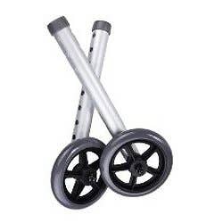 McKesson Universal 5" Walker Wheels with Rear Glides - 1 pair