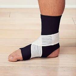 Neoprene Ankle Supports With Strap Black, Large Men's-10-12 - Each