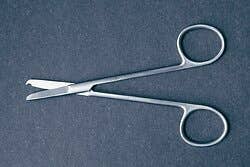 Suture Scissors McKesson Littauer Office Grade Stainless Steel NonSterile Finger Ring Handle Straight Blunt Tip / Blunt Tip