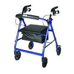 Drive Aluminum Rollator Walker with 6" Wheels & Padded Seat