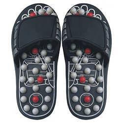 Reflexology Sandals - Black and Pearl