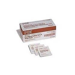 Povidone Iodine Prep Pad - Medium, 1 3/16" x 2 5/8" - Box of 100