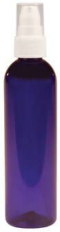 Cobalt Plastic Bottle With White Pump 4 oz