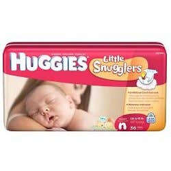 Huggies Newborn Diapers - Huggies Little Snugglers Diaper Size N to 10 lbs. - Case of 288