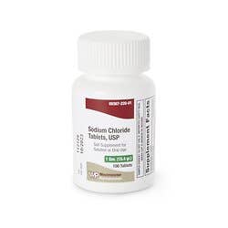 Sodium Chloride Supplement 1 Gram Strength Tablet 100 per Bottle - BT/1