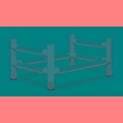 Leg extension set for reclining bath chair, 9"