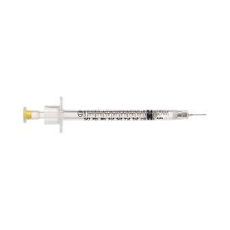 Safety Insulin Syringe with Needle VanishPoint 1 mL 5/16 Inch 30 Gauge Retractable Safety Needle Regular Wall