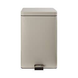 Trash Can with Plastic Liner McKesson 32 Quart Square Steel Step On