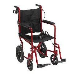 Lightweight Expedition Aluminum Transport Chair with Loop Locks and 12” Rear