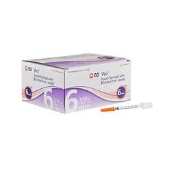 Standard Insulin Syringe with Needle Veo Ultra-Fine 0.3 mL 15/64 Inch 31 Gauge NonSafety Regular Wall