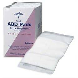 Abdominal ABD Pads - 5" x 9" - Case of 400