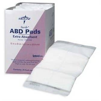 Abdominal ABD Pads - 5" x 9" - Case of 400