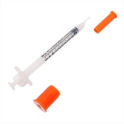 Standard Insulin Syringe with Needle Comfort Point 5/16 Inch 30 Gauge NonSafety Regular Wall