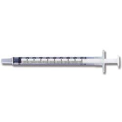 3 mL BD Slip-Tip Disposable Syringe with 1/10 mL Graduation