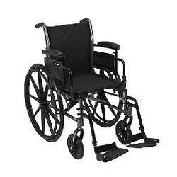 McKesson Lightweight Wheelchair with Detachable, Flip-Back Desk Arms