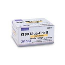 0.3 mL Insulin Syringe 31g x 5/16" Ultra-Fine II Needle