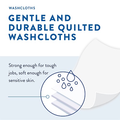Gentle and Durable Quilted Washcloths