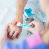 Treating a Laceration with Wound Care Supplies